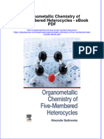 Download ebook Organometallic Chemistry Of Five Membered Heterocycles Pdf full chapter pdf