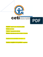 Nombre: Fecha: Carrera: Materia: Nombre de La Actividad