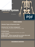 Nov 16th Skeletal System - The Vertebral Column & Thoracic Cage