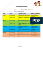 Horario Mes de Marzo