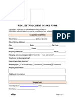 Real Estate Client Intake Form