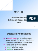 More SQL: Database Modification Defining A Database Schema Views