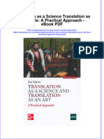 Ebook Translation As A Science Translation As An Art 2E A Practical Approach PDF Full Chapter PDF
