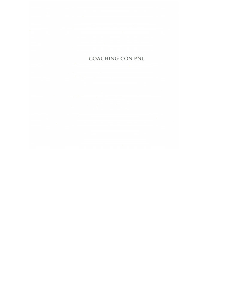 Coaching Con PNL | PDF