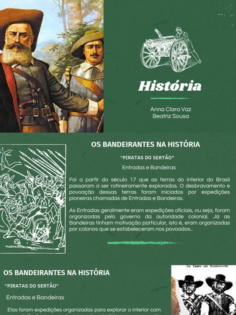 Os Bandeirantes Na História. | PDF | Brasil | Escravidão