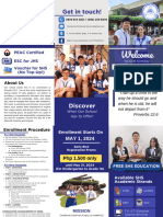 Blue and White School Trifold Brochure
