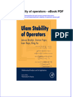 Download ebook Ulam Stability Of Operators Pdf full chapter pdf