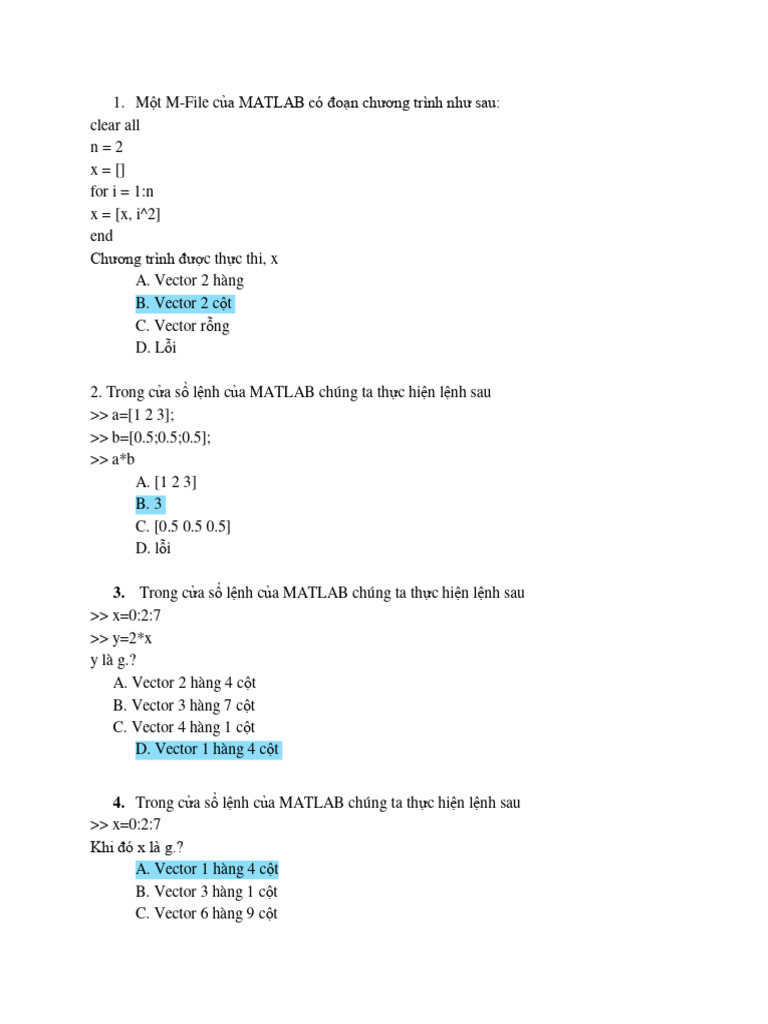 Matlab Chương 3 | PDF