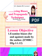 Lesson 1 English 8 Bias in Authors Work