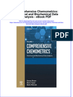 Ebook Comprehensive Chemometrics Chemical and Biochemical Data Analysis PDF Full Chapter PDF