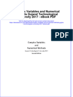 Ebook Complex Variables and Numerical Methods Gujarat Technological University 2017 PDF Full Chapter PDF