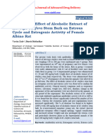 Antifertility Effect of Alcoholic Extract of Cycle and Estrogenic Activity of Female Albino Rat