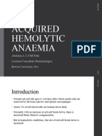 Acquired Hemolytic Anaemia
