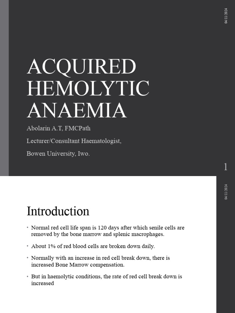 Understanding Acquired Hemolytic Anemia | PDF | Antibody | Anemia