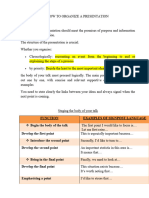 Day 2 - How To Organize A Presentation