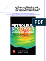 Ebook Petroleum Reservoir Modeling and Simulation Geology Geostatistics and Performance Reduction PDF Full Chapter PDF
