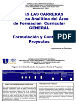 Programa Formulación y Control de Proyectos