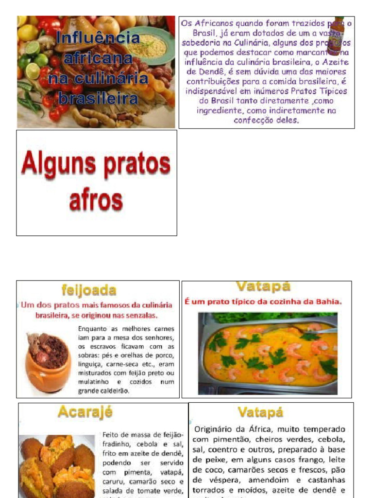 Comidas de Origem Africana | PDF