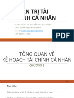 Chương 1 - Tổng quan về kế hoạch tài chính cá nhân - SV