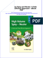 Download ebook High Volume Spay And Neuter A Safe And Time Efficient Approach Pdf full chapter pdf