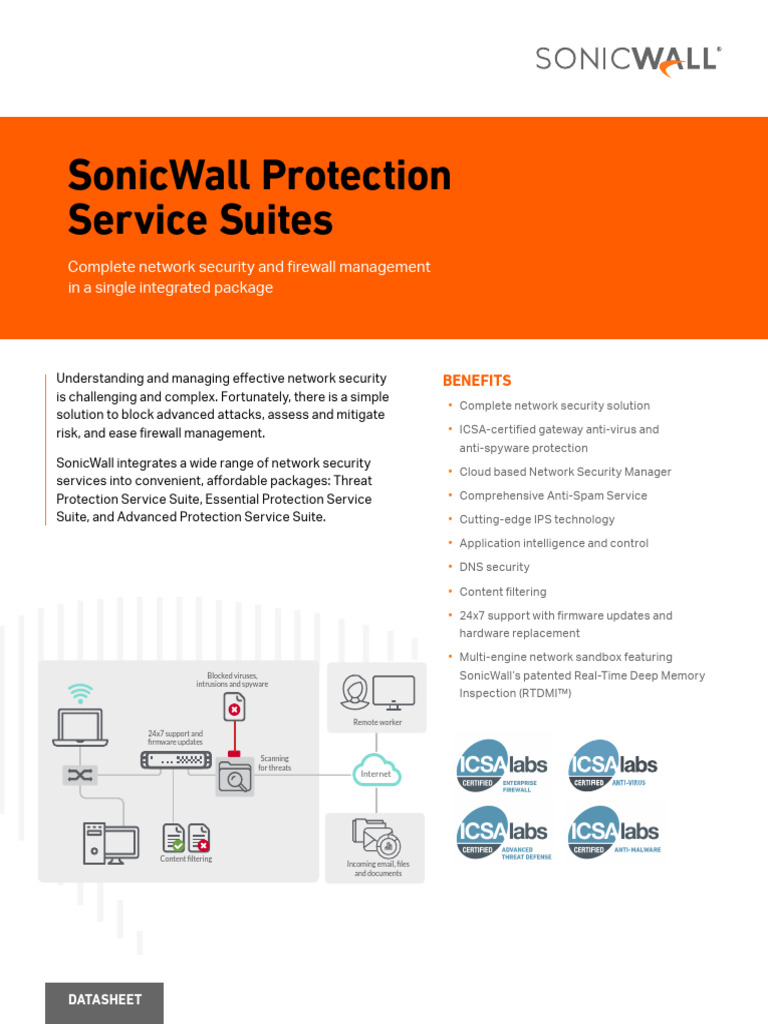 Sonicwall Protection Service Suites | PDF | Firewall (Computing) | Security