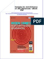 Ebook Physical Chemistry For Joint Entrance Examination Jee Advanced PDF Full Chapter PDF