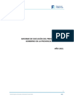 Informe de Ejecución Del Presupuesto Del Gobierno de La Provincia de San Juan