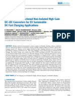 Review On Unidirectional Non-Isolated High Gain DCDC Converters For EV Sustainable DC Fast Charging Applications