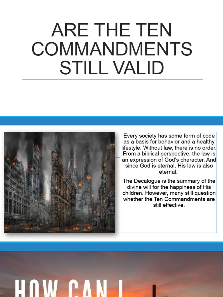 Are The 10 Commandments Still Valid Today