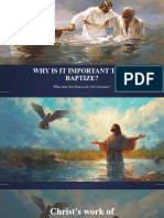 WHY IS IT IMPORTANT TO BE BAPTIZE