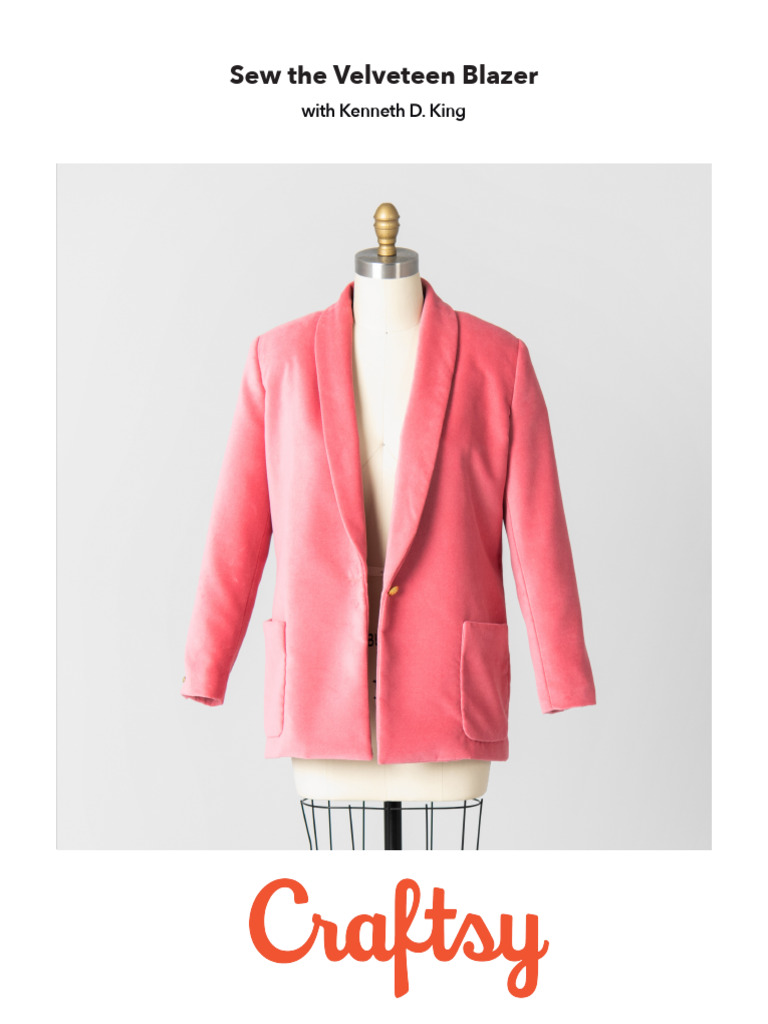 11924 sew the velveteen blazer king craftsy v1 pdf seam sewing