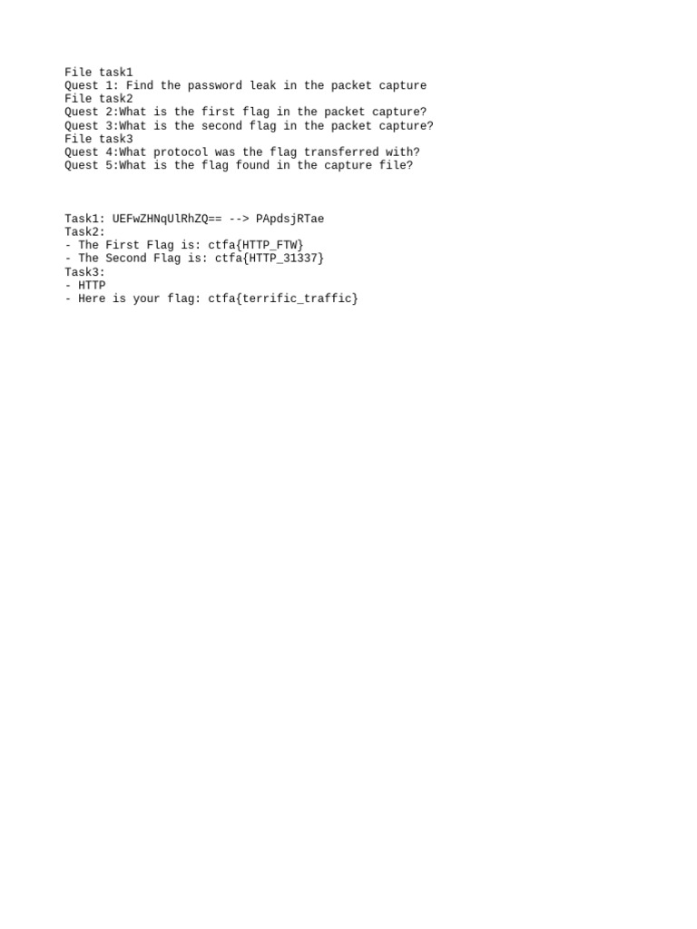 Network Packet Capture Challenges | PDF | Computers