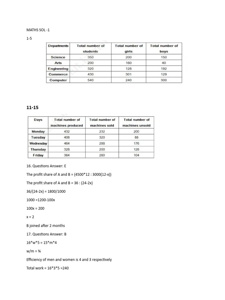 Maths Solution 1 | PDF | Teaching Methods & Materials | Science ...