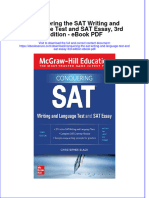 Ebook Conquering The Sat Writing and Language Test and Sat Essay 3Rd Edition PDF Full Chapter PDF