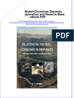 Download ebook Platinum Nickel Chromium Deposits Geology Exploration And Reserve Base Pdf full chapter pdf