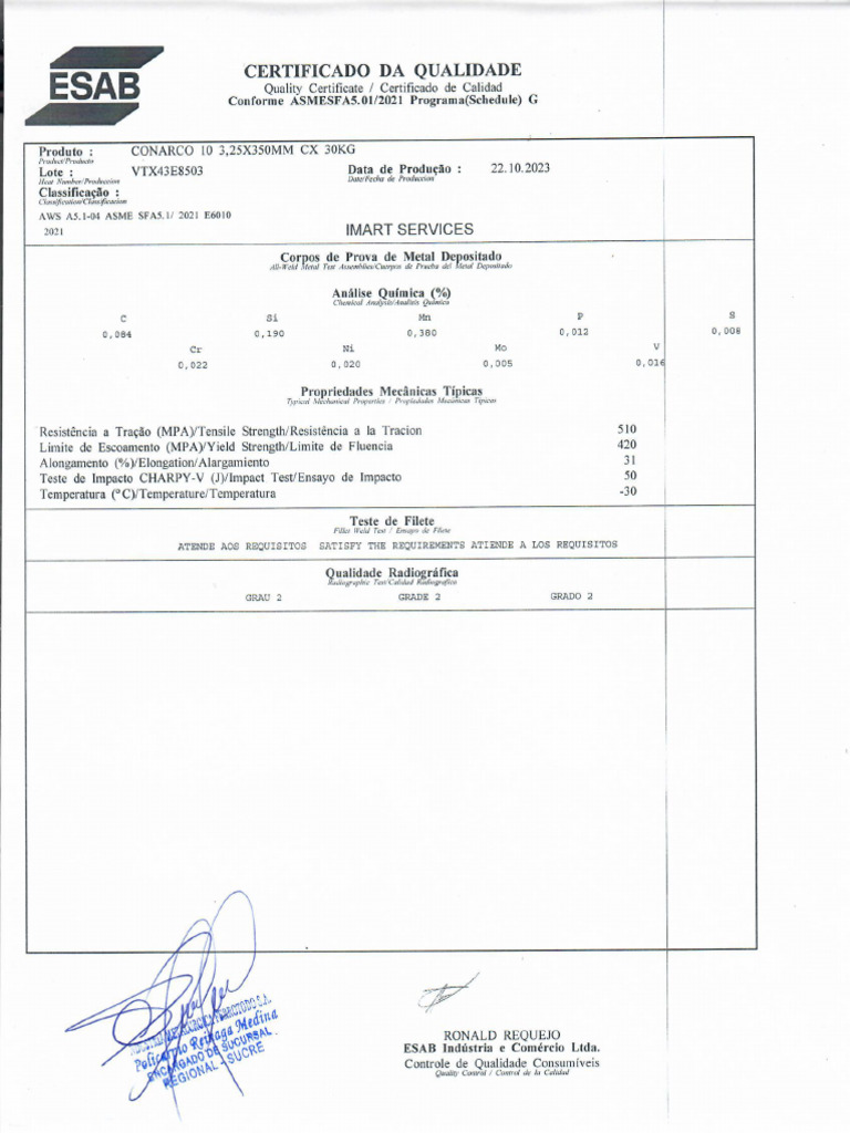 Certificado Calidad Conarco Yo Recogi | PDF
