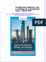 Download ebook Construction Materials Methods And Techniques Building For A Sustainable Future Pdf full chapter pdf