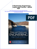 Ebook Water and Wastewater Engineering Design Principles and Practice PDF Full Chapter PDF