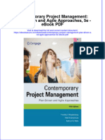 Download ebook Contemporary Project Management Plan Driven And Agile Approaches 5E Pdf full chapter pdf