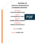 Actividades Tema 3 Materia Topicos de Manufactura