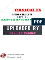 Analog Electronics (Unit 1) - Diode Circuits Handwritten Notes Material Uploaded by Navdeep Raghav