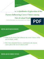 Shaping Futures: A Qualitative Exploration of The Factors Influencing Career Choices Among Out-Of-School Youth