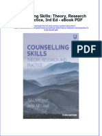 Download ebook Counselling Skills Theory Research And Practice 3Rd Ed Pdf full chapter pdf