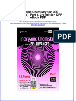 Ebook Inorganic Chemistry For Jee Advanced Part 1 3Rd Edition DPP PDF Full Chapter PDF