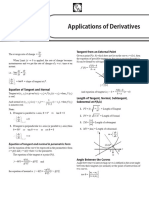 Application of Derivatives - Short Notes