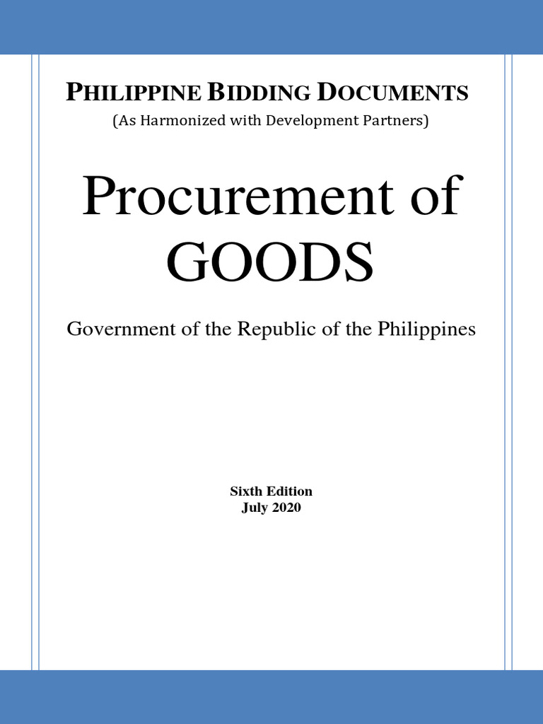Philippine bidding documents pdf procurement business