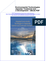 Ebook Integrated Environmental Technologies For Wastewater Treatment and Sustainable Development PDF Full Chapter PDF
