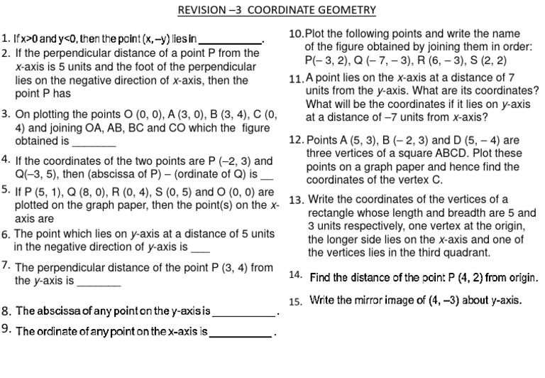 Ix Revision 3 | PDF | Cartesian Coordinate System | Analytic Geometry
