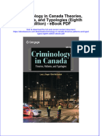 Download ebook Criminology In Canada Theories Patterns And Typologies Eighth Edition Pdf full chapter pdf