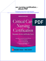 Download ebook Critical Care Nursing Certification Pdf full chapter pdf